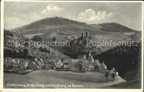 Seelenberg Reifenberg und Feldberg im Taunus Aussichtsturm Kat. Schmitten