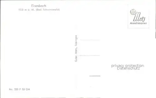 Eisenbach Schwarzwald Gesamtansicht Hoehenluftkurort Kat. Eisenbach (Hochschwarzwald)