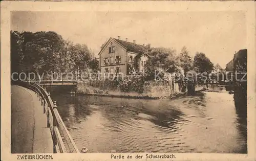 Zweibruecken Partie an der Schwarzbach Bruecke Kat. Zweibruecken