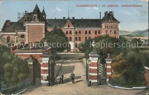 Saarbruecken St Arnual Artillerie Kaserne Wache Soldaten Kat. Saarbruecken