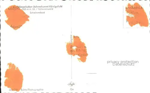 Koenigsfeld Schwarzwald Schwimmbad Heilklimatischer Luftkurort Kat. Koenigsfeld im Schwarzwald