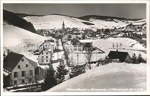Voehrenbach Gesamtansicht Wintersportplatz Hoehenluftkurort Neujahrskarte Kat. Voehrenbach