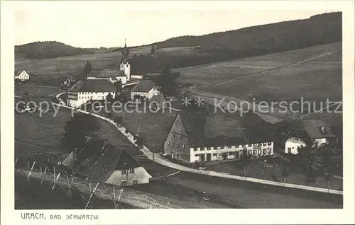 Urach Schwarzwald Gasthaus zum Goldenen Loewen Kirche Kat. Voehrenbach