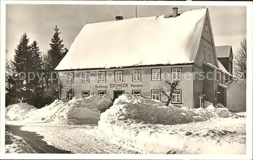 Escheck Gasthaus Pension Hoehenluftkurort Wintersportplatz Kat. Schoenwald im Schwarzwald