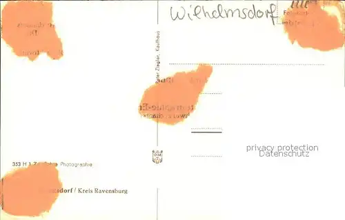 Wilhelmsdorf Wuerttemberg Ortsansicht mit Kirche Kat. Wilhelmsdorf