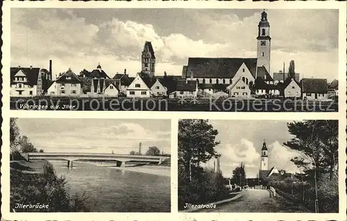 Voehringen Iller Ortsansicht mit Kirche Illerbruecke Kat. Voehringen