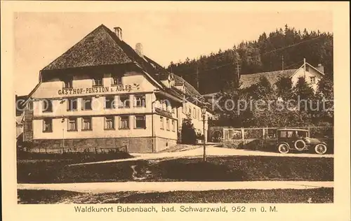 Bubenbach Gasthof Pension zum Adler Waldkurort Schwarzwald Kat. Eisenbach (Hochschwarzwald)