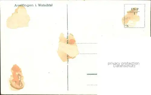 Aselfingen Panorama Wutachtal Achdorf Gasthaus zur Traube Wutachwehr Kat. Blumberg