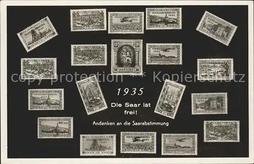 Saarbruecken Saarabstimmung 1935 Sonderbriefmarken Volksabstimmung Kat. Saarbruecken