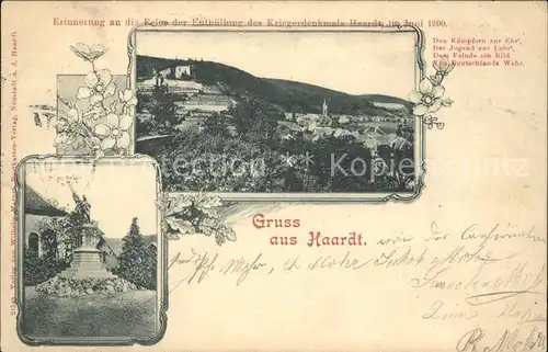 Haardt Weinstrasse Erinnerungskarte Enthuellung des Kriegerdenkmals 1900 Kat. Neustadt an der Weinstr.