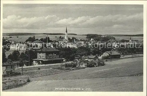 Pfaffenhofen Ilm Gesamtansicht mit Bahnhof Kat. Pfaffenhofen a.d.Ilm