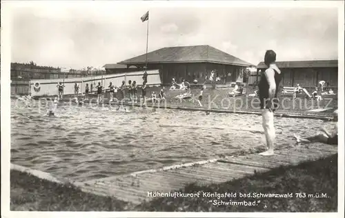 Koenigsfeld Schwarzwald Schwimmbad Hoehenluftkurort Kat. Koenigsfeld im Schwarzwald