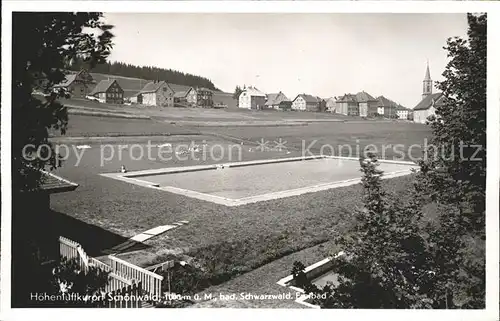 Schoenwald Schwarzwald Freibad Hoehenluftkurort Kat. Schoenwald im Schwarzwald