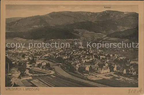 Waldkirch Breisgau Panorama Blick zum Kandel Kat. Waldkirch