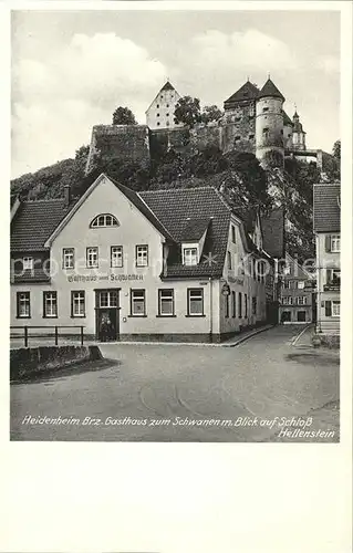 Heidenheim Brenz Gasthaus zum Schwanen Schloss Hellenstein / Heidenheim an der Brenz /Heidenheim LKR