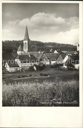 Obersulzbach Lehrberg Fraenkisches Dorfbild Kirche Kat. Lehrberg