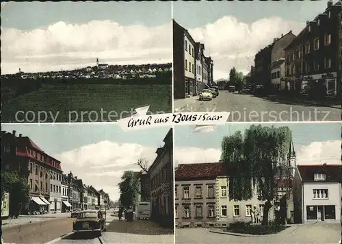 Bous Gesamtansicht Strassenpartie Denkmal Kat. Bous