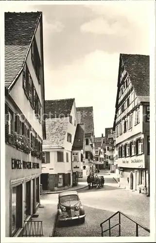 Riedlingen Donau Donaustrasse Pferdefuhrwerk Automobil Kat. Riedlingen