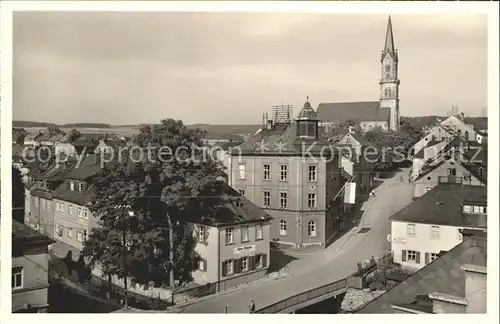 Naila Ortsansicht mit Kirche Kat. Naila