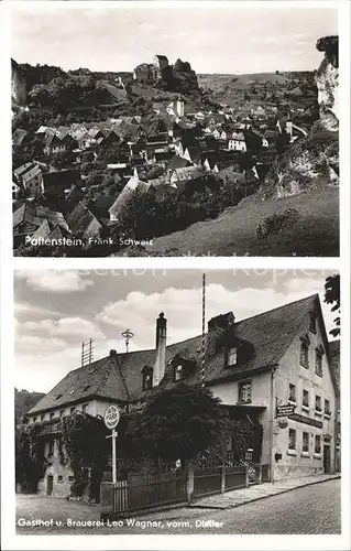 Pottenstein Oberfranken Totalansicht Gasthof Brauerei Fraenkische Schweiz / Pottenstein /Bayreuth LKR