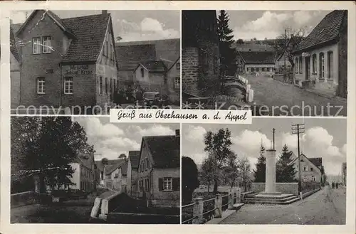 Oberhausen Appel Kolonialwaren und Gasthaus Strassenpartie Kat. Oberhausen an der Appel