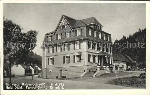 Katzenloch Hotel Diehl Luftkurort Kat. Kempfeld