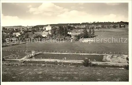 Illertissen Panorama mit Freibad Schwimmbad Kat. Illertissen