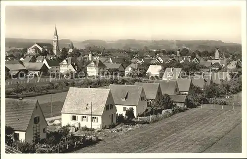 Weissenhorn Stadtbild mit Kirche Kat. Weissenhorn