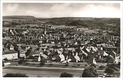 Bretten Baden Panorama Blick von Westen Kat. Bretten