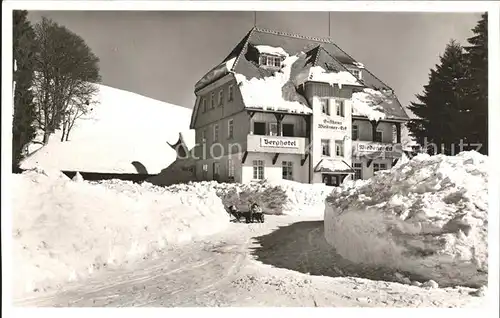 Schoenau Schwarzwald Berghotel Wiedener Eck Belchengebiet Wintersportplatz Schwarzwald Kat. Schoenau im Schwarzwald