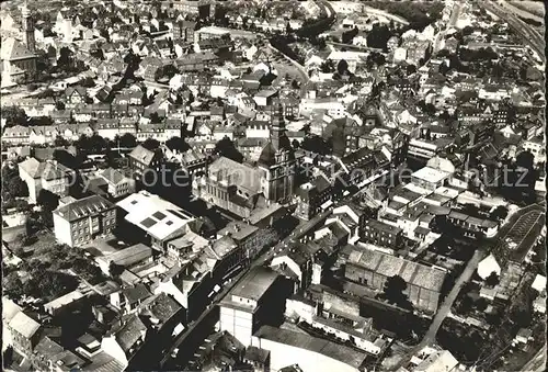 Voelklingen Katholische Kirche Rathausstrasse Fliegeraufnahme Kat. Voelklingen