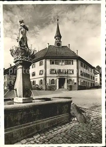 Bonndorf Schwarzwald Rathausplatz Brunnen Kat. Bonndorf