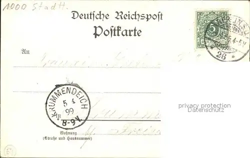 Grunewald Berlin Forsthaus Saubucht Deutsche Reichspost Kat. Berlin