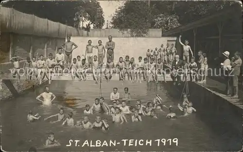 Falkenstein Pfalz St Alban Teich 1919 Schwimmbad Kat. Falkenstein
