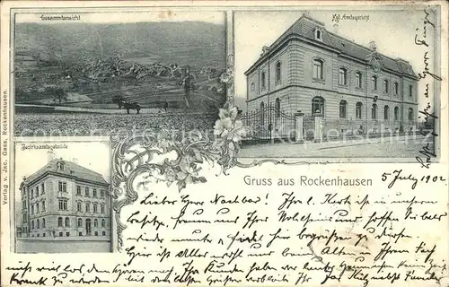 Rockenhausen Gesamtansicht Amtsgericht Bezirkamtsgebaeude Kat. Rockenhausen