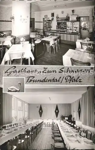 Bundenthal Gasthaus Zum Schwanen Gastraum Festsaal Bromsilber Kat. Bundenthal