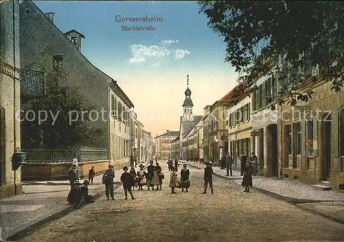 Germersheim Marktstrasse Kirche Kat. Germersheim