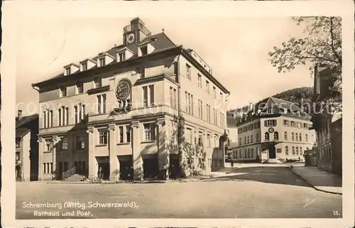 Schramberg Rathaus und Post Kat. Schramberg