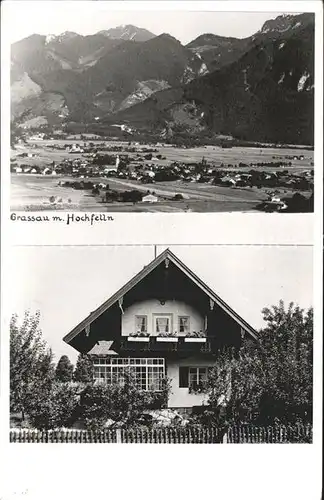 Grassau Chiemgau Panorama mit Hochfelln Chiemgauer Alpen Ferienhaus Kat. Grassau