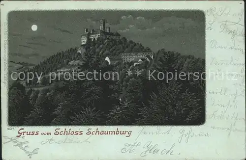 Balduinstein Schloss Schaumburg im Mondschein Kat. Balduinstein