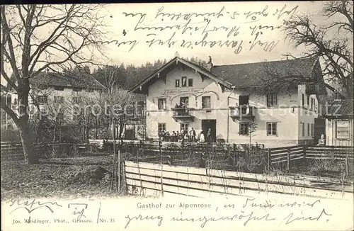 Grassau Chiemgau Gasthof zur Alpenrose Kat. Grassau