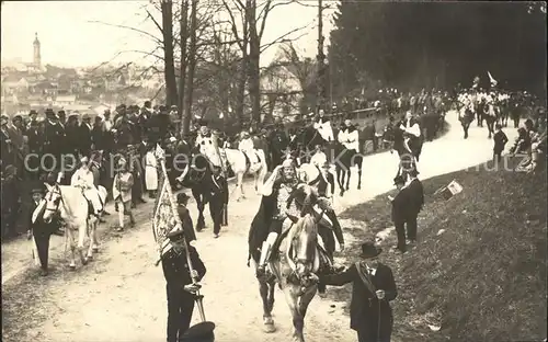 Traunstein Oberbayern Georgiritt Historischer Umritt Pferdewallfahrt Kat. Traunstein