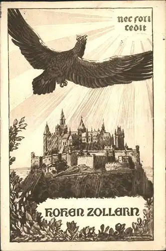 Hechingen Burg Hohenzollern Adler Illustration Kat. Hechingen