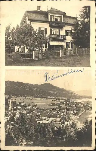 Traunstein Oberbayern Panorama mit Alpen Wohnhaus Kat. Traunstein