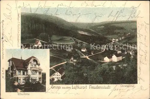 Freudenstadt Panorama Christophtal Villa Anna Luftkurort Schwarzwald Kat. Freudenstadt