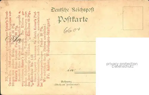 St Johann Saarbruecken Gefangennahme der Franzosen 1870 Markt Reichspost Werbung Kaiser s Brust Caramellen Waiblingen Kat. Saarbruecken