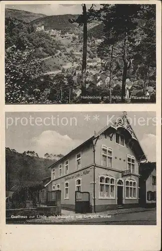 Bad Duerkheim Hardenburg mit Ruine Pfaelzerwald Gasthaus zur Linde Metzgerei Kat. Bad Duerkheim