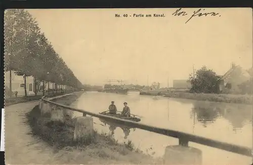 La Fere Aisne Partie am Kanal Feldpost / La Fere /Arrond. de Laon