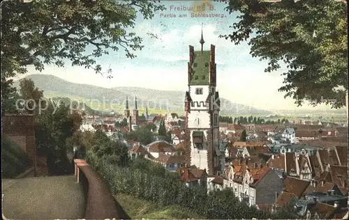Freiburg Breisgau Partie am Schlossberg Kat. Freiburg im Breisgau