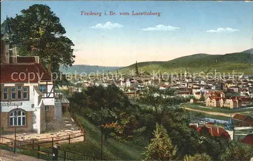 Freiburg Breisgau Blick vom Lorettoberg Kat. Freiburg im Breisgau